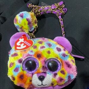 Ty Kids Colorful Leopard Plush Purse